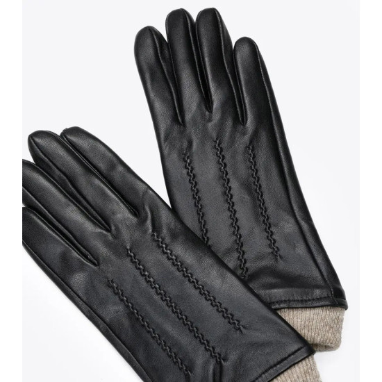 Axel® ΓΑΝΤΙΑ ΔΕΡΜΑΤΙΝΑ ΠΛΕΚΤΟ ΤΕΛΕΙΩΜΑ 1802-0165-BLACK003-S