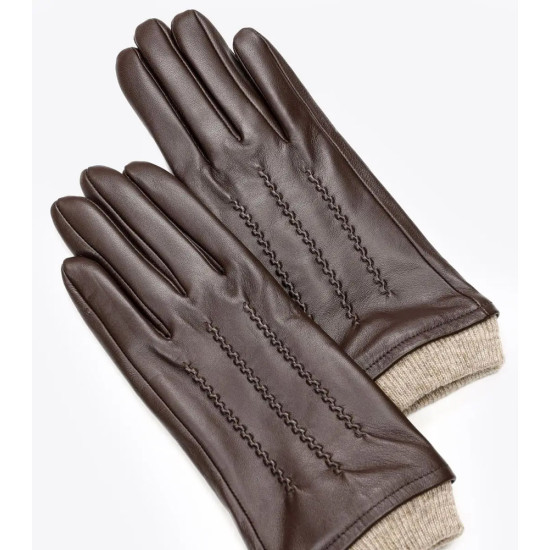 Axel® ΓΑΝΤΙΑ ΔΕΡΜΑΤΙΝΑ ΠΛΕΚΤΟ ΤΕΛΕΙΩΜΑ 1802-0165-BROWN016-S
