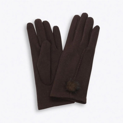 Axel® ΓΑΝΤΙΑ ME ΓΟΥΝΙΝΟ ΠΟΜ ΠΟΜ 1803-0205-DARK BROWN280-S