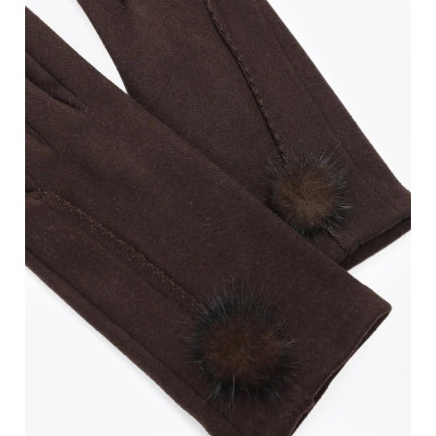 Axel® ΓΑΝΤΙΑ ME ΓΟΥΝΙΝΟ ΠΟΜ ΠΟΜ 1803-0205-DARK BROWN280-S