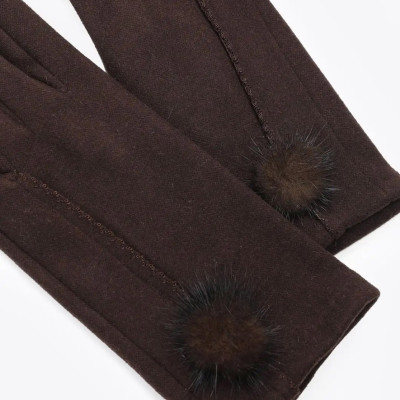Axel® ΓΑΝΤΙΑ ME ΓΟΥΝΙΝΟ ΠΟΜ ΠΟΜ 1803-0205-DARK BROWN280-S