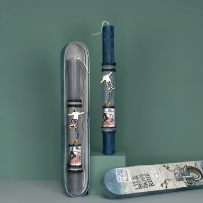 ΧΟΝΤΡΗ ΛΑΜΠΑΔΑ ΚΟΝΚΑΡΔΑ SKATEBOARD 084-ΓΚΡΙ