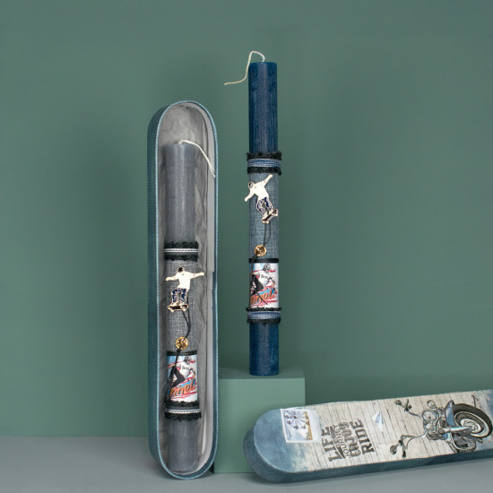 ΧΟΝΤΡΗ ΛΑΜΠΑΔΑ ΚΟΝΚΑΡΔΑ SKATEBOARD 084-ΓΚΡΙ