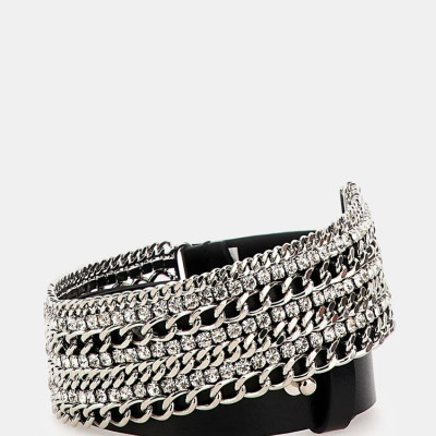GUESS® NOT ADJUSTABLE BELT ΖΩΝΗ ΓΥΝΑΙΚΕΙΟ BW7830VIN35-BLACK S