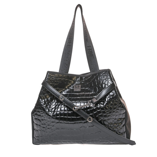 FRNC® ΓΥΝΑΙΚΕΙΑ ΤΣΑΝΤΑ FINTAPELLE CROCCO-CAMOS 5925-BLK