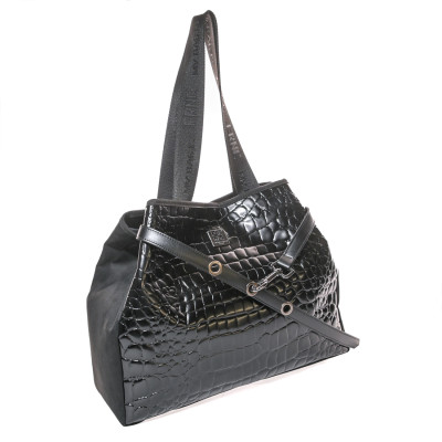 FRNC® ΓΥΝΑΙΚΕΙΑ ΤΣΑΝΤΑ FINTAPELLE CROCCO-CAMOS 5925-BLK