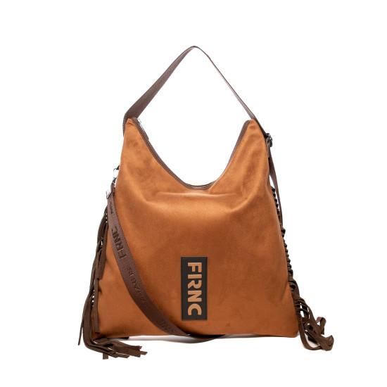 FRNC® ΓΥΝΑΙΚΕΙΑ ΤΣΑΝΤΑ ECO PELLE-SUEDE LEATHER 6033-TBC