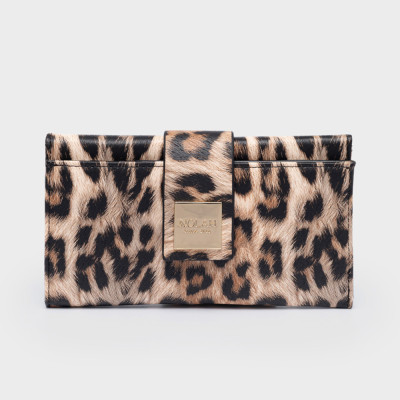 NOLAH® ΓΥΝΑΙΚΕΙΟ ΠΟΡΤΟΦΟΛΙ MARIAH BROWN LEOPARD LIGHT GOLD
