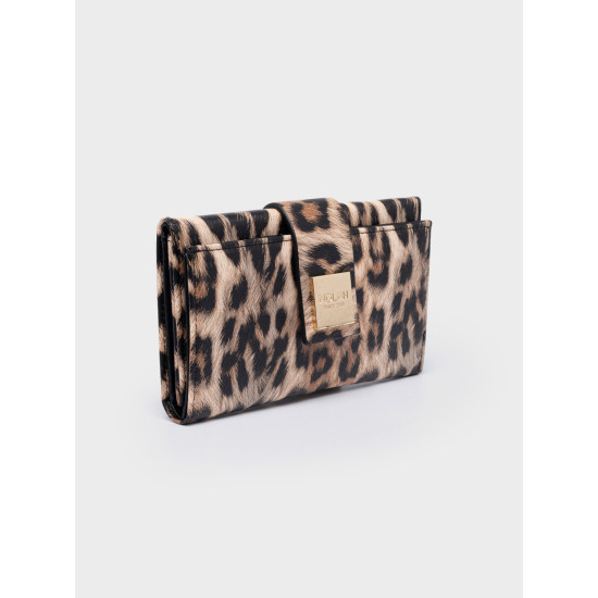 NOLAH® ΓΥΝΑΙΚΕΙΟ ΠΟΡΤΟΦΟΛΙ MARIAH BROWN LEOPARD LIGHT GOLD