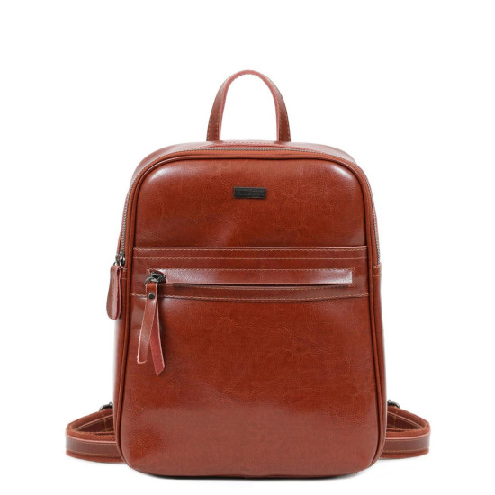 DOCA® ΤΣΑΝΤΑ BACKPACK ΜΕ ΕΞΩΤΕΡΙΚΗ ΤΣΕΠΗ ΜΕ ΦΕΡΜΟΥΑΡ ΤΑΜΠΑ  ΑΠΟ ΓΝΗΣΙΟ ΔΕΡΜΑ 22888
