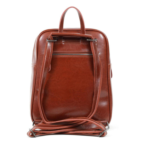 DOCA® ΤΣΑΝΤΑ BACKPACK ΜΕ ΕΞΩΤΕΡΙΚΗ ΤΣΕΠΗ ΜΕ ΦΕΡΜΟΥΑΡ ΤΑΜΠΑ  ΑΠΟ ΓΝΗΣΙΟ ΔΕΡΜΑ 22888