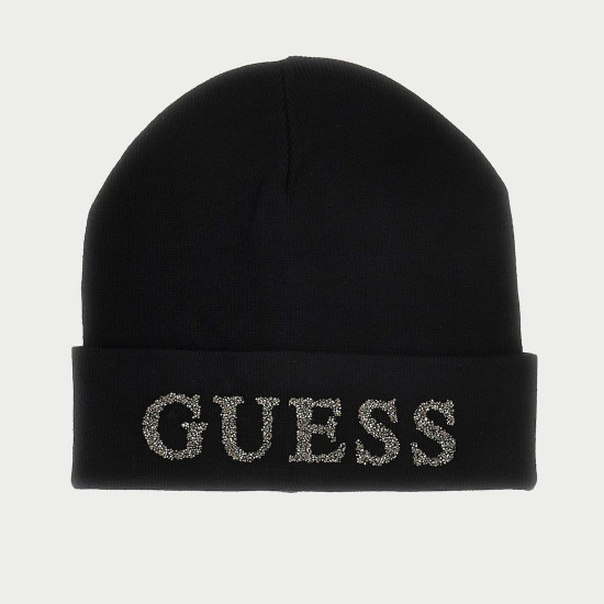 GUESS® ΓΥΝΑΙΚΕΙΟΣ ΣΚΟΥΦΟΣ ΤΥΠΟΥ BEANIE BEANIE AW5398POL01-BLA No L