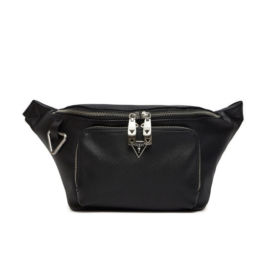 GUESS® SAFFIANO ECO MAXI BUM BAG HMMISAP4256-GU0/BLA