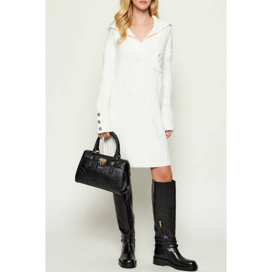 GUESS® ΓΥΝΑΙΚΕΙΑ ΤΣΑΝΤΑ GREYSON II SMALL SATCHEL HWBG9206050-BLA