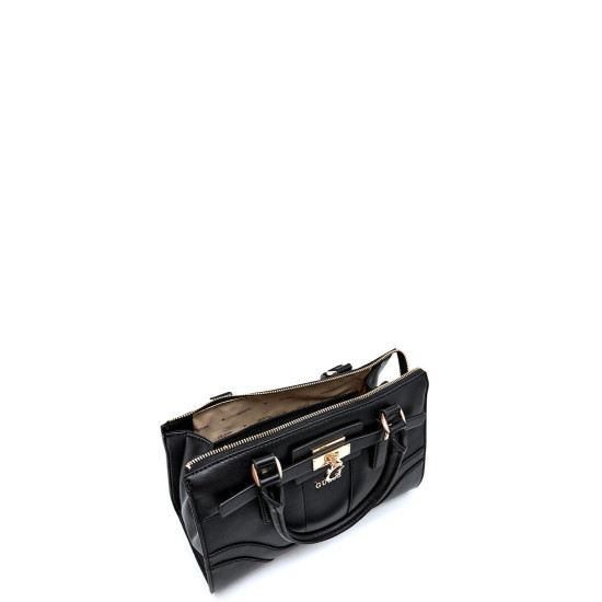 GUESS® ΓΥΝΑΙΚΕΙΑ ΤΣΑΝΤΑ GREYSON II SMALL SATCHEL HWBG9206050-BLA