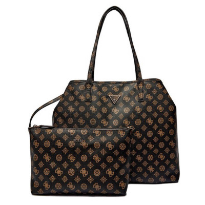 GUESS® ΓΥΝΑΙΚΕΙΑ ΤΣΑΝΤΑ VICTTORIA LRG 2 IN 1 TOTE HWEPQ951429-BRO