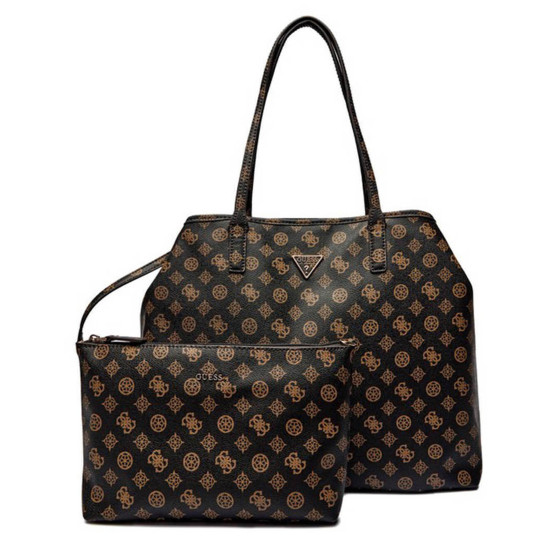 GUESS® ΓΥΝΑΙΚΕΙΑ ΤΣΑΝΤΑ VICTTORIA LRG 2 IN 1 TOTE HWEPQ951429-BRO