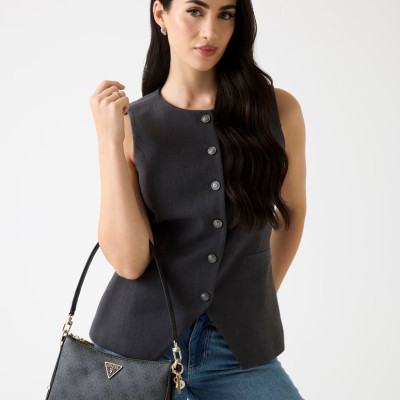 GUESS® ΓΥΝΑΙΚΕΙΑ ΤΣΑΝΤΑ ECO ERICA TOP ZIP SHOULDER BAG HWESG951018-CLO