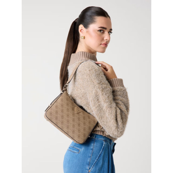 GUESS® ΓΥΝΑΙΚΕΙΑ ΤΣΑΝΤΑ ECO ERICA TOP ZIP SHOULDER BAG HWESG951018-LTL