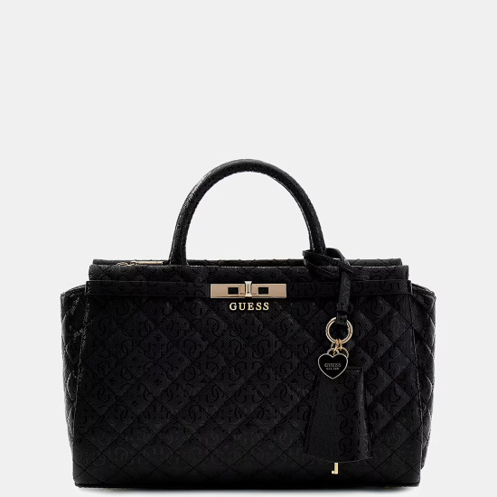 GUESS® ΓΥΝΑΙΚΕΙΑ ΤΣΑΝΤΑ IDRA GIRLFRIEND SATCHEL HWGG8157060-BLA