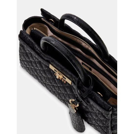 GUESS® ΓΥΝΑΙΚΕΙΑ ΤΣΑΝΤΑ IDRA GIRLFRIEND SATCHEL HWGG8157060-BLA