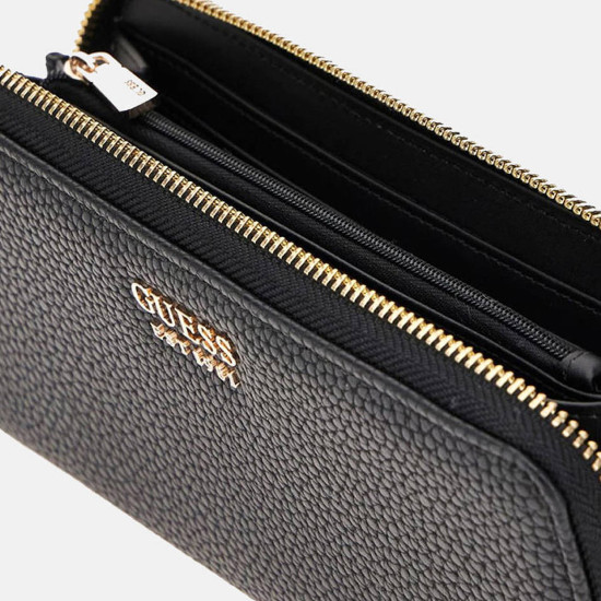GUESS® ΓΥΝΑΙΚΕΙΟ ΠΟΡΤΟΦΟΛΙ BRENTON SLG LRG ZIP AROUND SWPG9648146-BLA