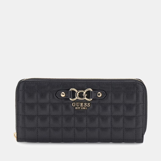 GUESS® ΓΥΝΑΙΚΕΙΟ ΠΟΡΤΟΦΟΛΙ NADIRA SLG LARGE ZIP AROUND SWQG8424146-BLA
