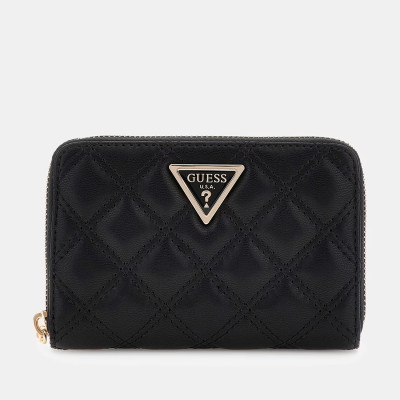 GUESS® ΓΥΝΑΙΚΕΙΟ ΠΟΡΤΟΦΟΛΙ GIULLY II SLG MED ZIP AROUND SWQG9673140-BLA