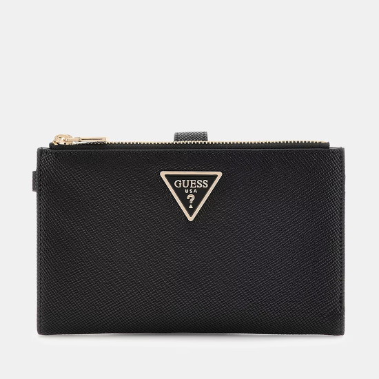 GUESS® ΓΥΝΑΙΚΕΙΟ ΠΟΡΤΟΦΟΛΙ LAUREL II SLG DBL ZIP ORGNZR SWZG7459157-BLA