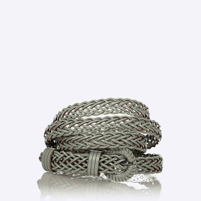 Axel®  ΖΩΝΗ ΔΕΡΜΑ ΠΛΕΚΤΟ ΣΧΕΔΙΟ 1609-0083-GREY