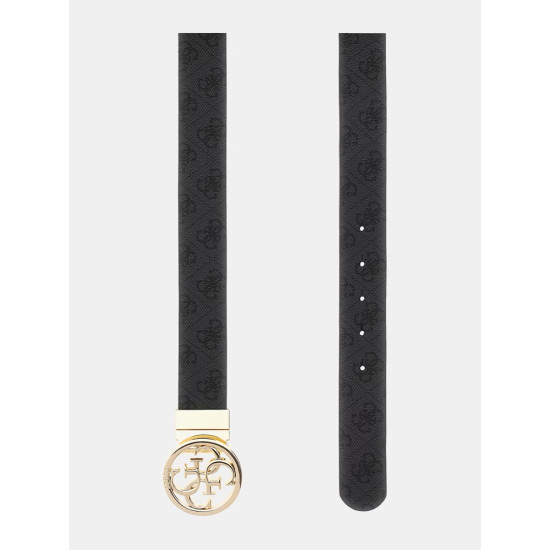 GUESS® NOELLE ADJ & REV PANT BELT H35 ΖΩΝΗ ΓΥΝΑΙΚΕΙΑ COAL LOGO L BW9166P4235