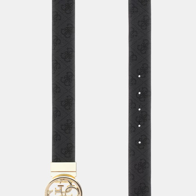 GUESS® NOELLE ADJ & REV PANT BELT H35 ΖΩΝΗ ΓΥΝΑΙΚΕΙΑ COAL LOGO M BW9166P4235