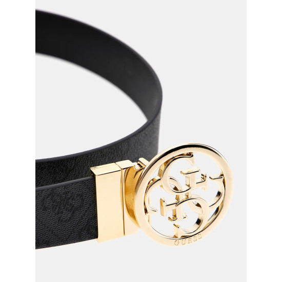 GUESS® NOELLE ADJ & REV PANT BELT H35 ΖΩΝΗ ΓΥΝΑΙΚΕΙΑ COAL LOGO S BW9166P4235