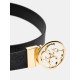 GUESS® NOELLE ADJ & REV PANT BELT H35 ΖΩΝΗ ΓΥΝΑΙΚΕΙΑ COAL LOGO S BW9166P4235