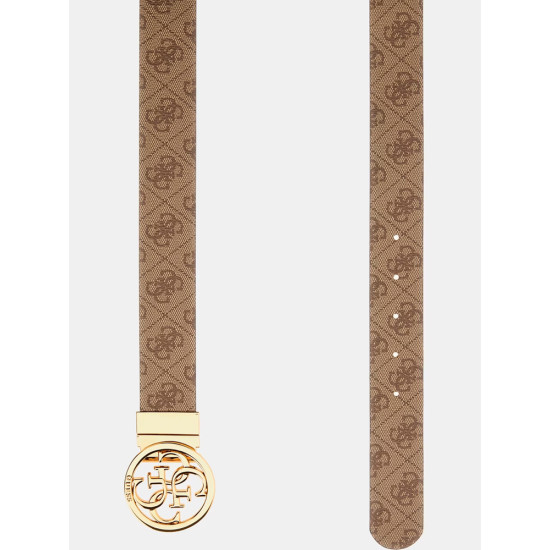 GUESS® NOELLE ADJ & REV PANT BELT H35 ΖΩΝΗ ΓΥΝΑΙΚΕΙΑ LATTE LOGO L BW9166P4235