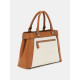 GUESS® ANADELA 3 COMP SATCHEL ΤΣΑΝΤΑ ΓΥΝΑΙΚΕΙΑ NATURAL/COGNAC HWAG9633060