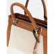 GUESS® ANADELA 3 COMP SATCHEL ΤΣΑΝΤΑ ΓΥΝΑΙΚΕΙΑ NATURAL/COGNAC HWAG9633060
