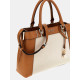 GUESS® ANADELA 3 COMP SATCHEL ΤΣΑΝΤΑ ΓΥΝΑΙΚΕΙΑ NATURAL/COGNAC HWAG9633060