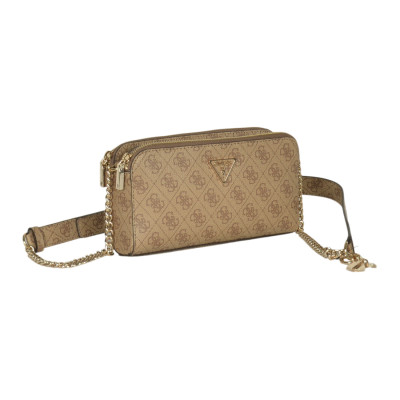 GUESS® ECO ERICA STATUS CROSSBODY ΤΣΑΝΤΑ ΓΥΝΑΙΚΕΙΑ LATTE LOGO HWESG951012