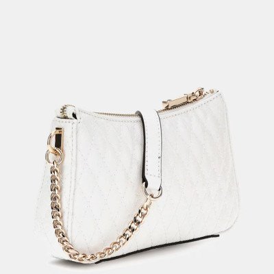 GUESS® BETULA MINI CROSSBODY TOP ZIP ΤΣΑΝΤΑ ΓΥΝΑΙΚΕΙΑ WHITE HWGG9626720