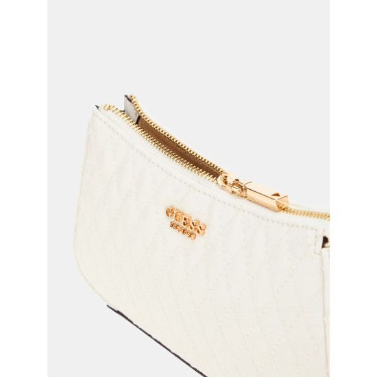 GUESS® BETULA MINI CROSSBODY TOP ZIP ΤΣΑΝΤΑ ΓΥΝΑΙΚΕΙΑ WHITE HWGG9626720