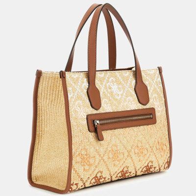 GUESS® SILVANA 2 COMP TOTE ΤΣΑΝΤΑ ΓΥΝΑΙΚΕΙΑ COGNAC/OLIVE HWSW8665220