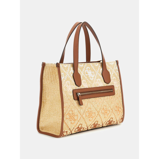 GUESS® SILVANA 2 COMP TOTE ΤΣΑΝΤΑ ΓΥΝΑΙΚΕΙΑ COGNAC/OLIVE HWSW8665220