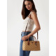 GUESS® SIMONA SMALL SATCHEL ΤΣΑΝΤΑ ΓΥΝΑΙΚΕΙΑ NATURAL/COGNAC HWWG9210050