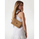 GUESS® SIMONA FLAP SHOULDER BAG ΤΣΑΝΤΑ ΓΥΝΑΙΚΕΙΑ NATURAL/COGNAC HWWG9210190