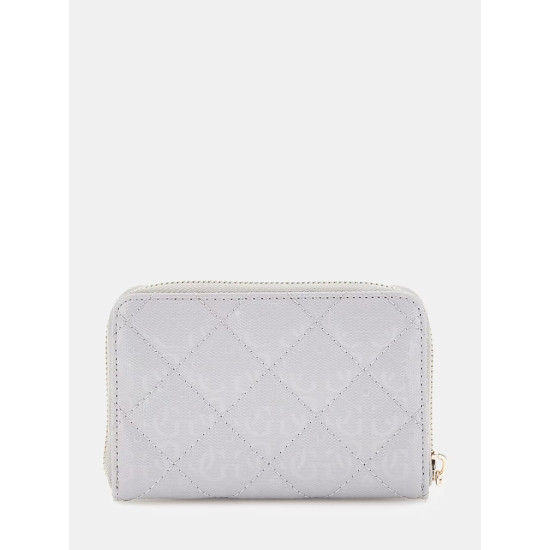 GUESS® LAUREL SLG MEDIUM ZIP AROUND ΓΥΝΑΙΚΕΙΟ ΠΟΡΤΟΦΟΛΙ LAVENDAR GREY SWGG8500140
