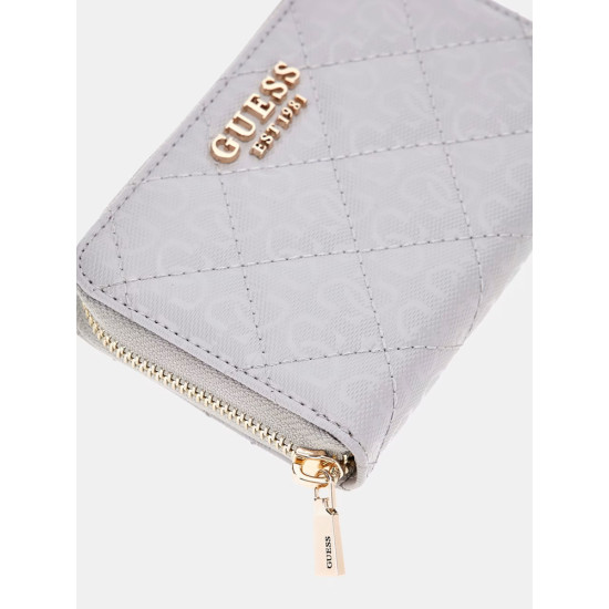 GUESS® LAUREL SLG MEDIUM ZIP AROUND ΓΥΝΑΙΚΕΙΟ ΠΟΡΤΟΦΟΛΙ LAVENDAR GREY SWGG8500140