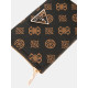 GUESS® LAUREL SLG MEDIUM ZIP AROUND ΑΞΕΣΟΥΑΡ ΓΥΝΑΙΚΕΙΟ MOCHA LOGO SWPG8500140