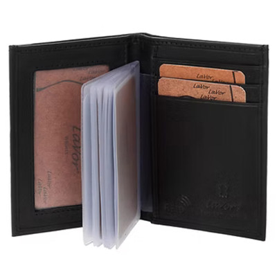 LaVor® Καρτοθήκη Δερμάτινη μαύρη 1-3265-black