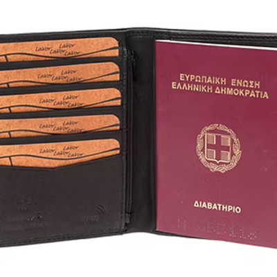 LaVor® Πορτοφόλι διαβατηρίου δερμάτινο όρθιο μαύρο με Προστασία RFID 1-3311-black LaVor® Πορτοφόλι διαβατηρίου δερμάτινο όρθιο μαύρο με Προστασία RFID 1-3311-black